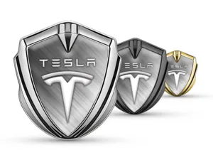 Tesla Emblème Silicone Insigne Design Sportif Qualité Top